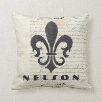 Vintage French Ephemera Fleur De Lis Custom Name