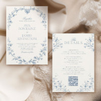 Vintage French Floral Crest All in One Wedding