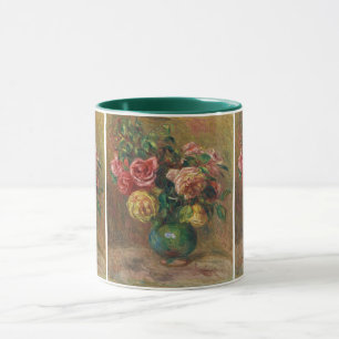 Vintage French Floral Oil Painting by Renoir Mug
