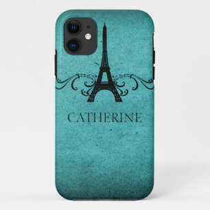 Vintage French Flourish BT iPhone 5 Case, Teal Case-Mate iPhone Case