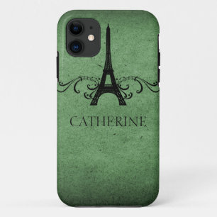 Vintage French Flourish iPhone 5 ID Case, Green 11 Case