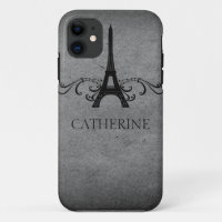 Vintage French Flourish iPhone 5 ID Case, Grey