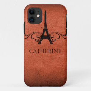 Vintage French Flourish iPhone 5 ID Case, Orange Case-Mate iPhone Case