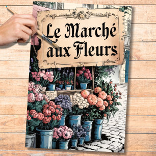 Vintage French Flower Market 1 Decoupage Paper