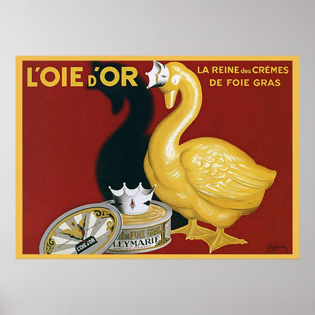 Vintage French Foie Gras Advertisement Poster (Front)
