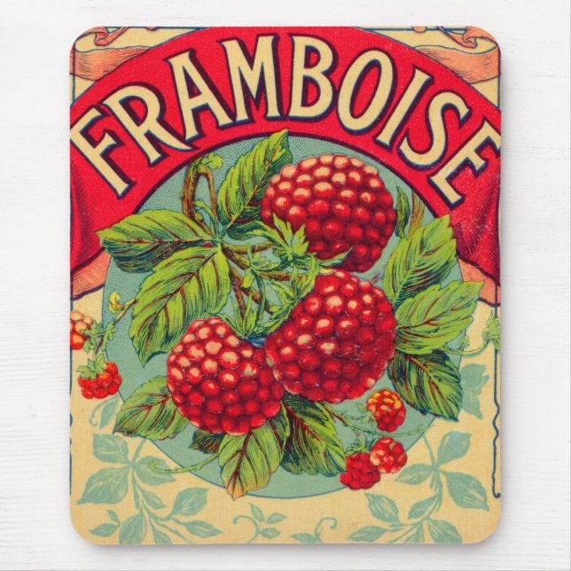 Vintage French Framboise (Raspberry) Mouse Pad (Front)