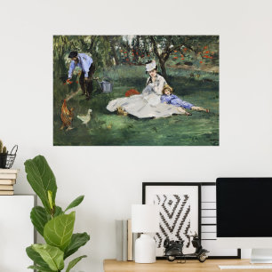 Vintage French Garden Monet Family Manet Print