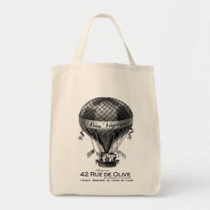 Vintage French hot air balloon tote Bag