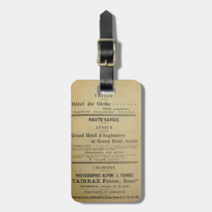 Vintage French Hotel Luggage Tag