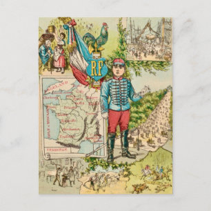 Vintage French Illustration Postcard