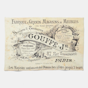 Vintage French Image On Kitchen Towels