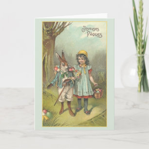 Vintage French Joyeuses Pâques Easter Card