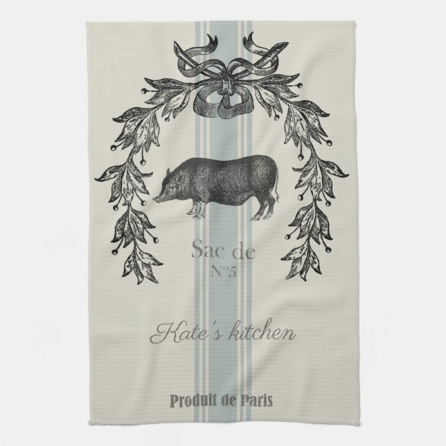 Vintage french kitchen towel (Vertical)