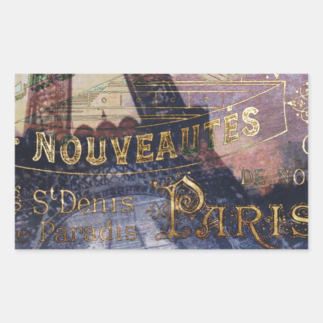 Vintage French Label and Eiffel Tower (Front)