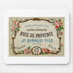 Vintage French Label Mouse Pad