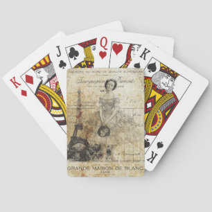 Vintage French Lady Playing Cards