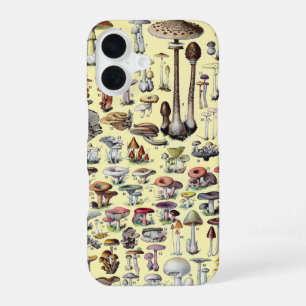 Vintage French Mushroom Cottagecore Botanical Art iPhone 16 Case