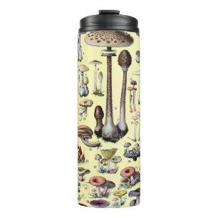 Vintage French Mushroom Cottagecore Botanical Art Thermal Tumbler