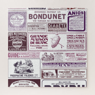 Vintage French Newspaper Ads 1910 Jigsaw Puzzle