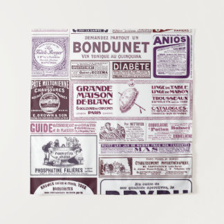 Vintage French Newspaper Ads 1910 Tapestry