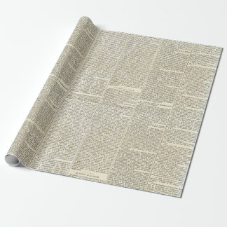 Vintage French Newspaper Wrapping Paper