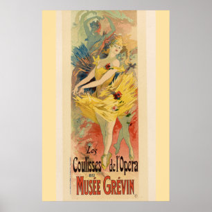 Vintage french opera ballet coulisses de l'opera poster