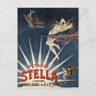 Vintage French Petrole Stella (Stella Gasoline) Postcard