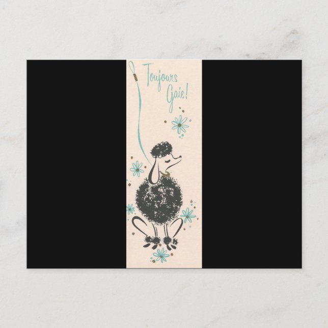 Vintage French Poodle Postcard (Front)