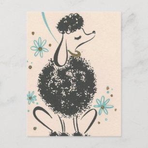 Vintage French Poodle Postcard