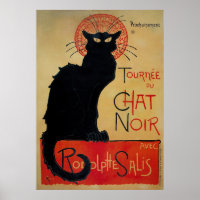 Vintage French poster, the Black Cat