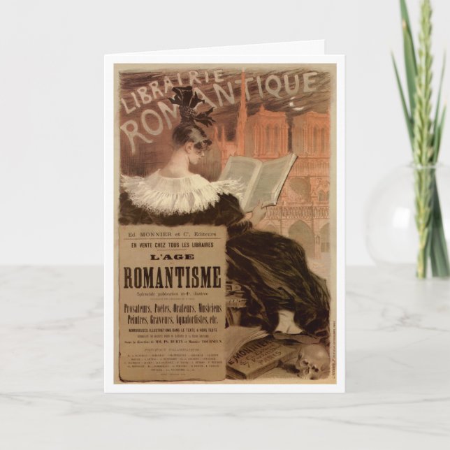 VINTAGE  FRENCH  POSTERART GREETING CARD (Front)