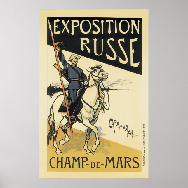 Vintage French Posters - Russian Exhibition (Front)