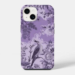 Vintage French Purple Toile Fleurie iPhone 14 Case