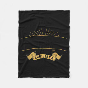 Vintage French Quarter Bourbon Street New Orleans  Fleece Blanket