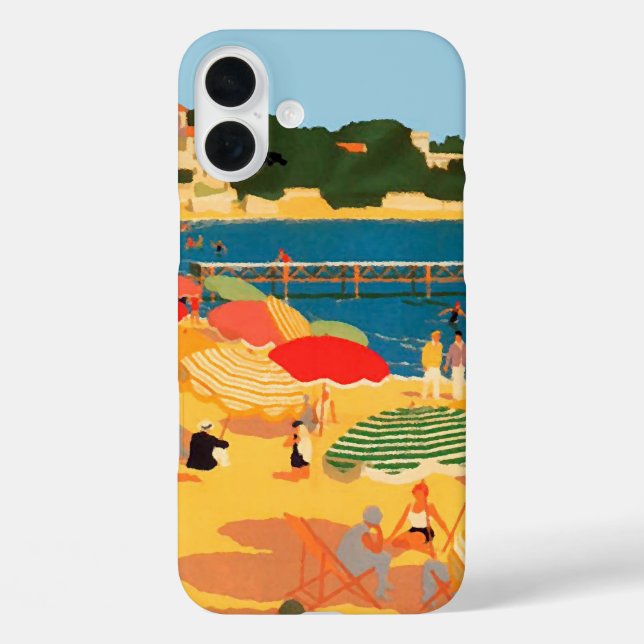 Vintage French Riviera Beach Case-Mate iPhone Case (Back)