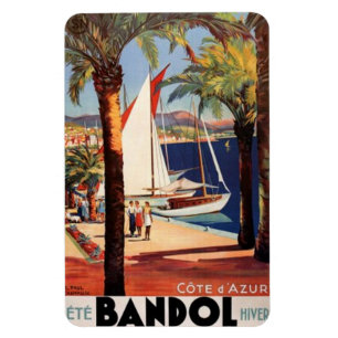 Vintage French Riviera, France - Magnet