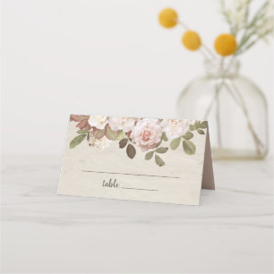 Vintage French Roses Wedding Place Card