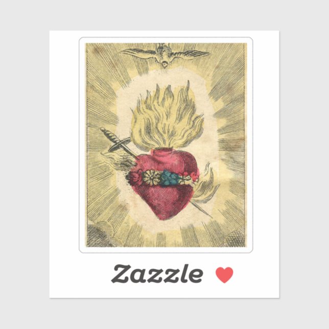 Vintage French Sacred Heart Design (Sheet)