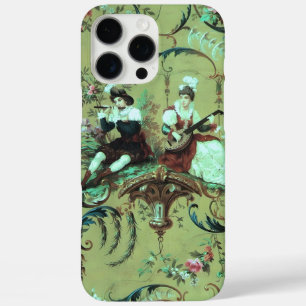 Vintage French Sage Green Toile Victorian Floral iPhone 16 Pro Max Case