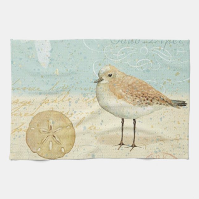 Vintage French Sand Piper Tea Towel (Horizontal)