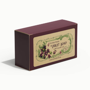 Vintage French Soap Label - Violets - customizable