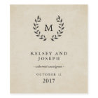 Vintage French Style Wedding Wreath and Monogram