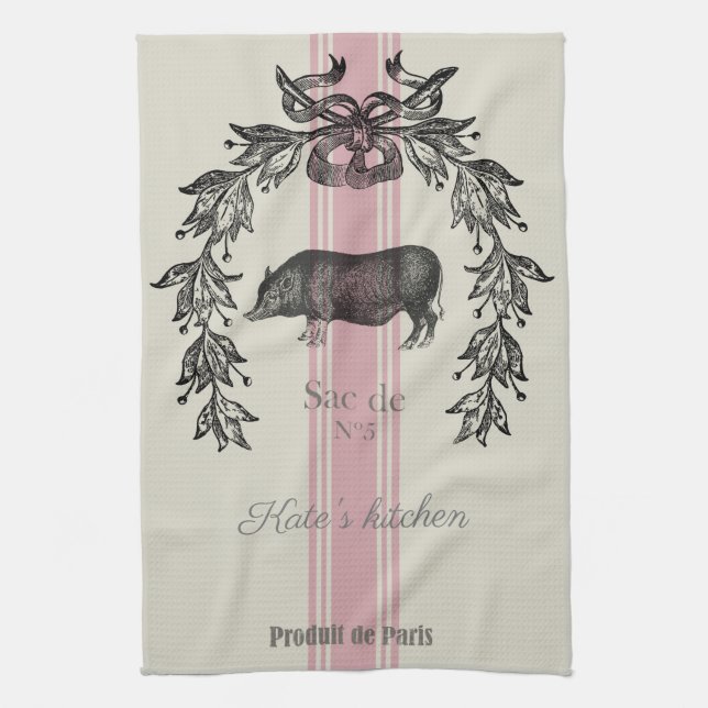 Vintage french tea towel (Vertical)