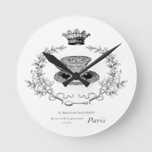 Vintage French teacup wall clock