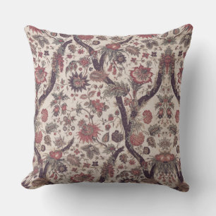 Vintage French Textile Floral Art nouveau Cushion