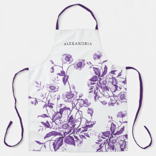 Vintage French Toile Floral Bridal Shower Advice Apron