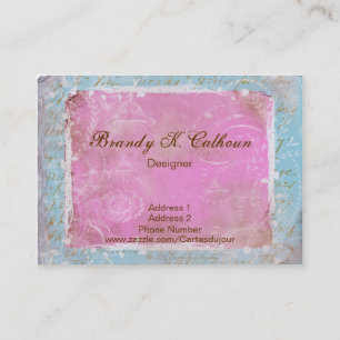 Vintage French Toile & Script No.1 Business Cards