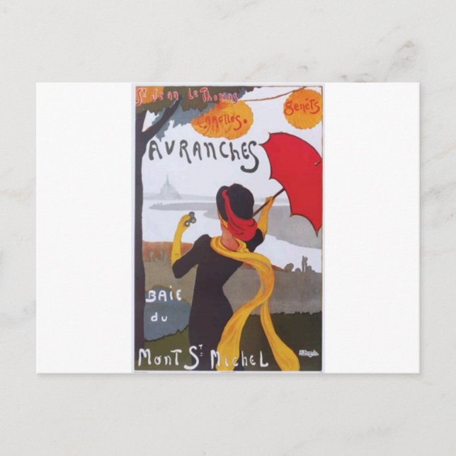 Vintage French Travel Ad 1910 Postcard (Front)