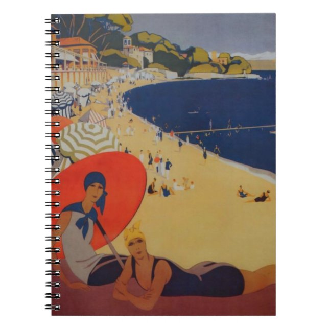 Vintage French Travel Advertisement Notebook (Front)