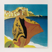 Vintage French Travel Art Painting Illustration